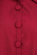 Crimson Ease – Cotton Silk Co-Ord Set