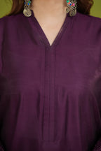 Plum Poise – Cotton Silk Set