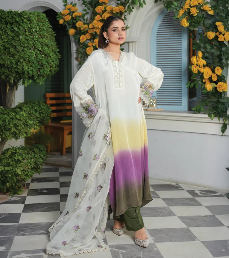 Nooré Ombre – Embroidered Silk Ensemble