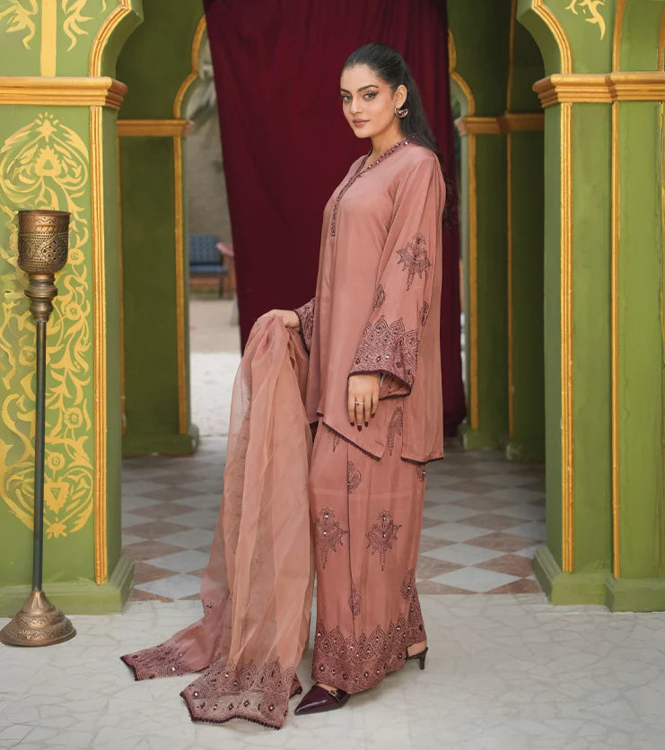 Sahar Rose – Viscose Silk Printed Ensemble