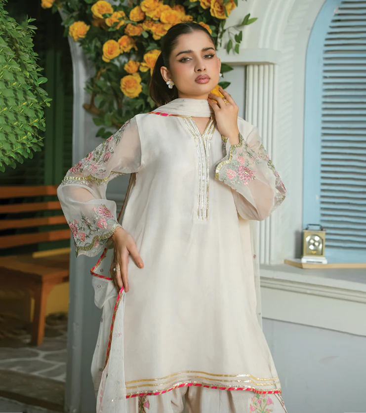 Mehr Noor – Embroidered Organza Ensemble