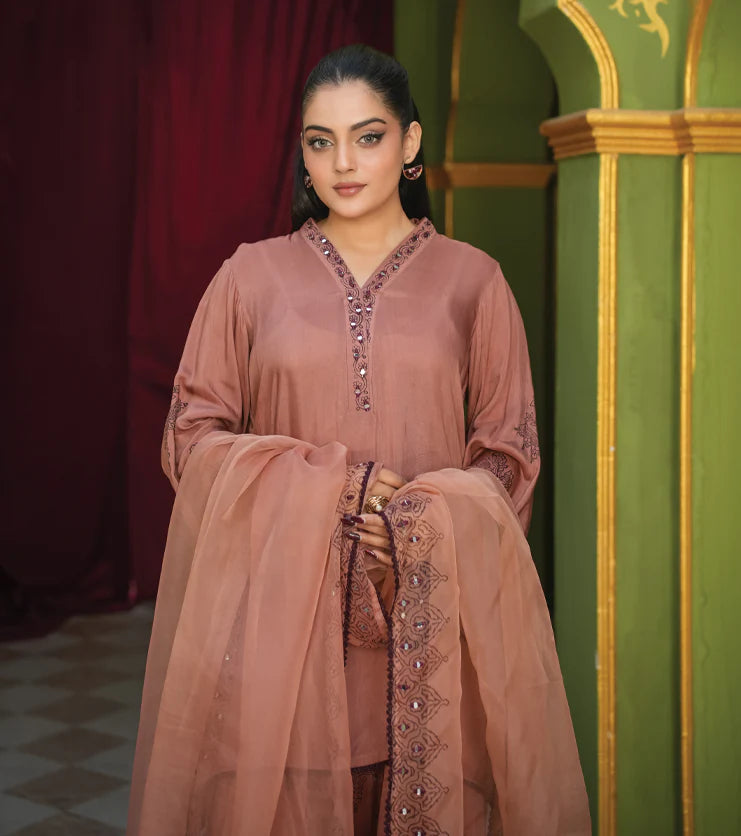 Sahar Rose – Viscose Silk Printed Ensemble