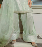 Mint Aura- Embroidered Organza Set